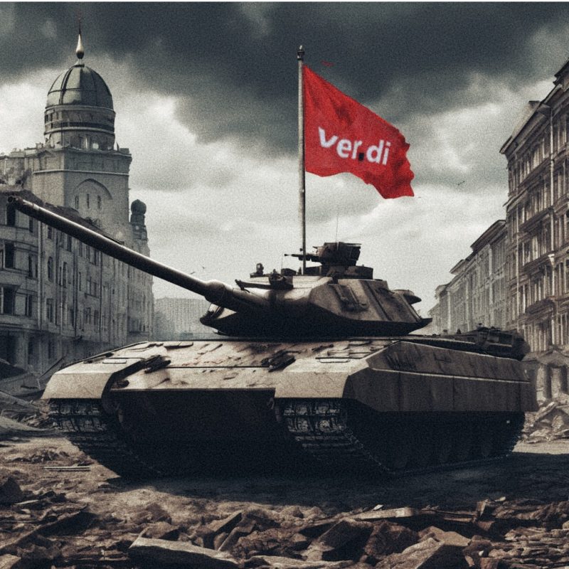 Spitzel-Gewerkschaft Verdi: Nach Ausspähen von Mitarbeitern jetzt auf Kriegskurs gegen Russland
