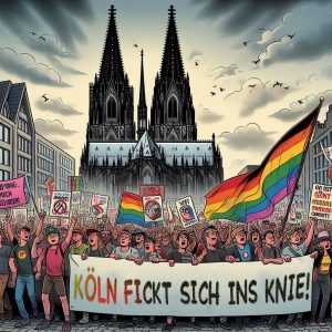 Kölle allahu alaaf ruft zum Gruppenkuscheln auf!