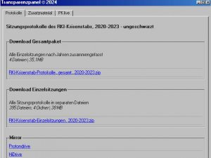 Alle Protokolle des RKI-Krisenstabs sind vollständig entschwärzt online