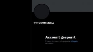 RT DE schon wieder auf X gesperrt