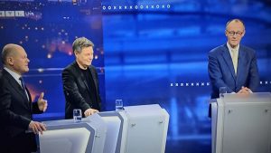 Weidel gewinnt 3 : 0 gegen Habeck, Scholz und Merz