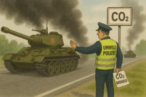 Russische Panzerkolonne scheitert an deutscher Umweltpolizei