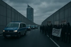 A100-Eröffnung: Wegner versteckt sich vor Klima-Chaoten im Luxushotel!