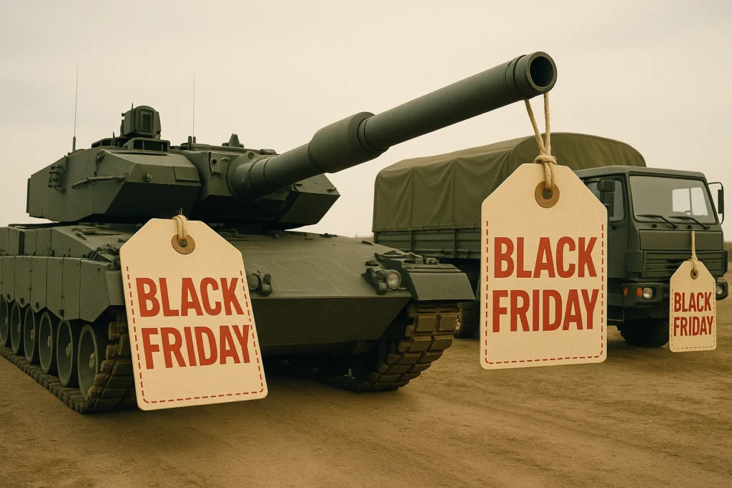 Waffen-Black-Friday: Rüstungsrabatt statt Rentenerhöhung – Mehrwertsteuer sparen beim nächsten Krieg
