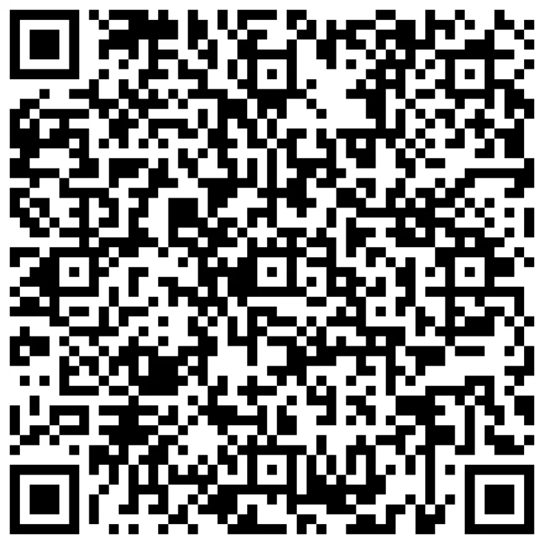 A black and white QR code pattern.