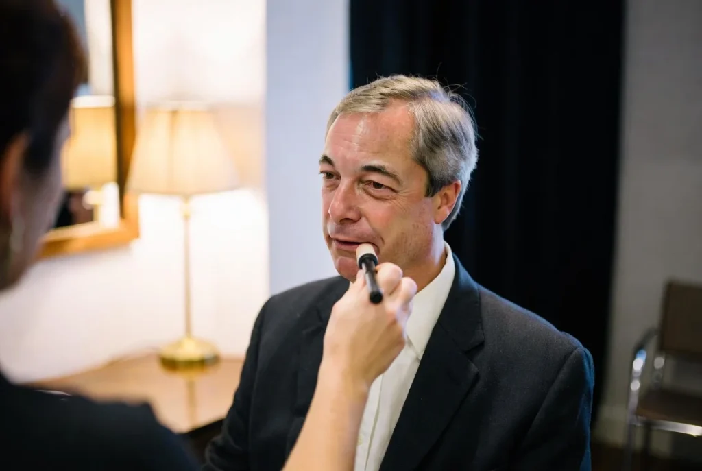 BBC-Skandal: Haben Maskenbildner Nigel Farage mit Körperflüssigkeiten geschminkt?