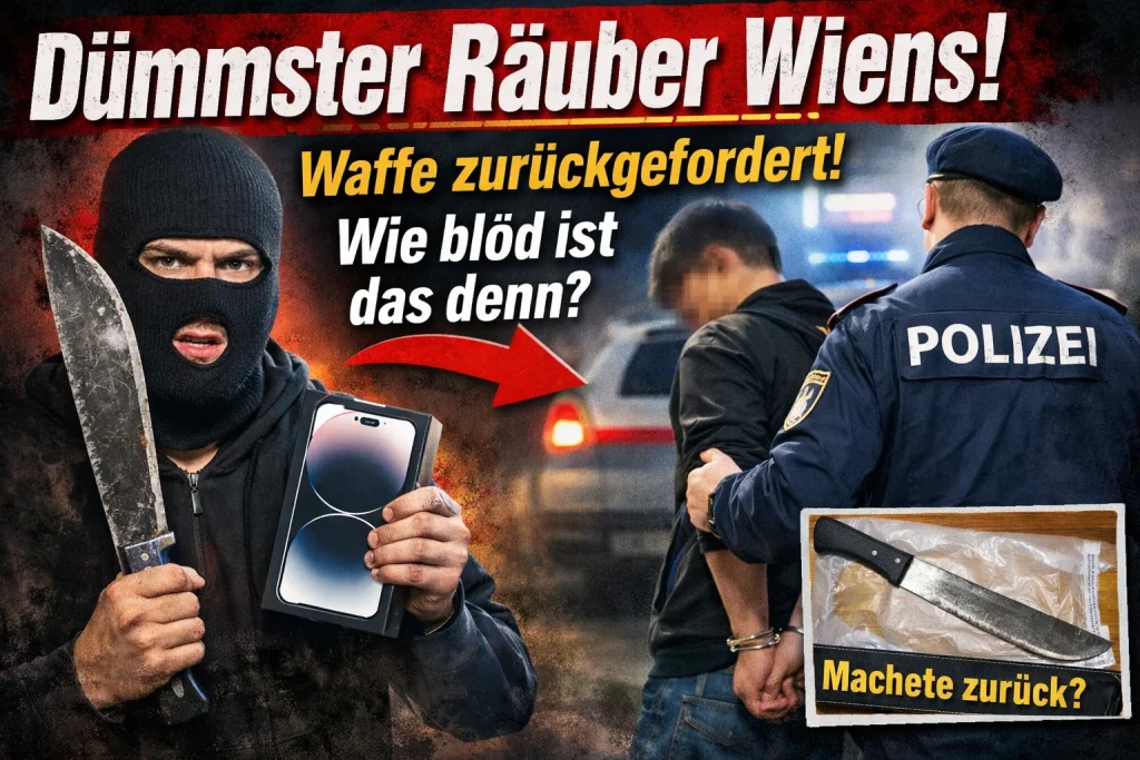 Wien: Handy-Räuber überfällt Opfer mit Machete und fordert danach seine Waffe zurück