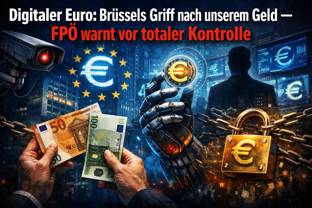 Digitaler Euro: Brüssels Griff nach unserem Geld – FPÖ warnt vor totaler Kontrolle