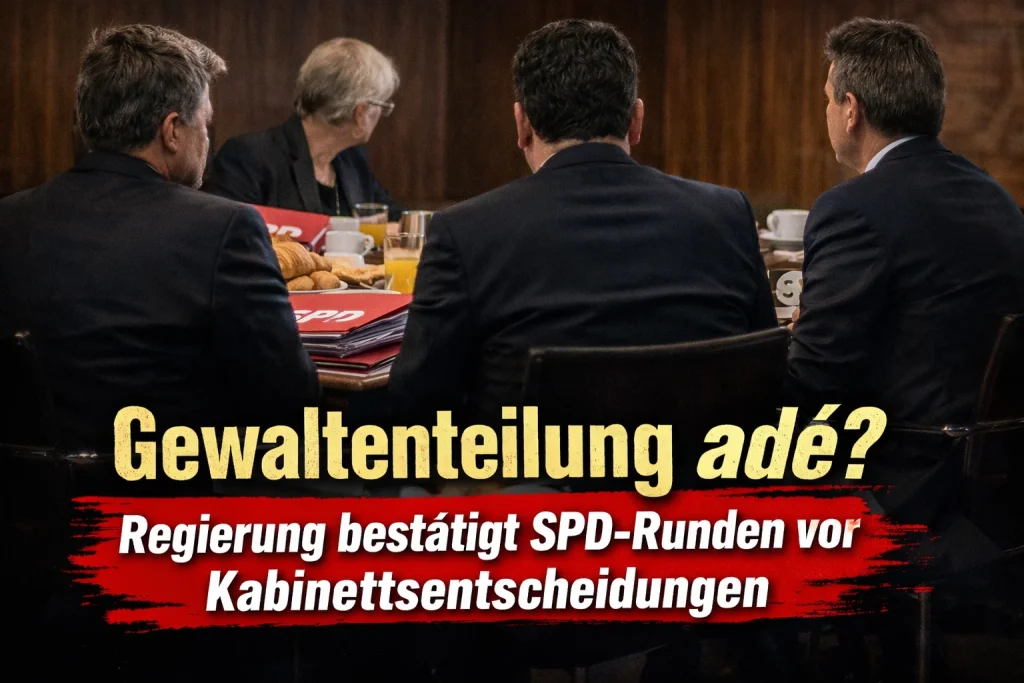 Gewaltenteilung adé? Regierung bestätigt SPD-Runden vor Kabinettsentscheidungen