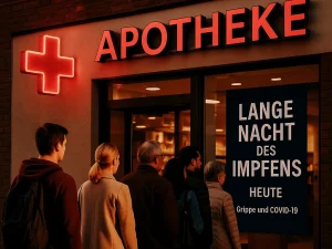 Impf-Event in der Apotheke und die Schlafschafe stehen brav Schlange