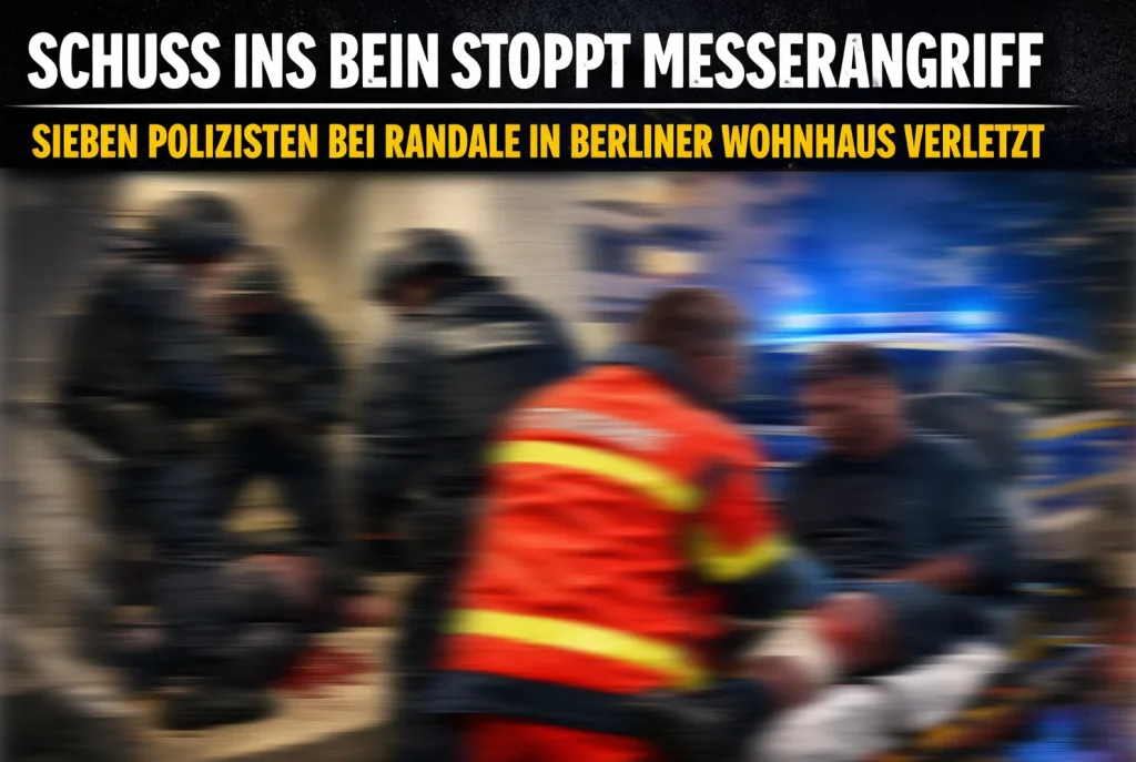 Schuss ins Bein stoppt Messerangriff – sieben Polizisten bei Randale in Berliner Wohnhaus verletzt
