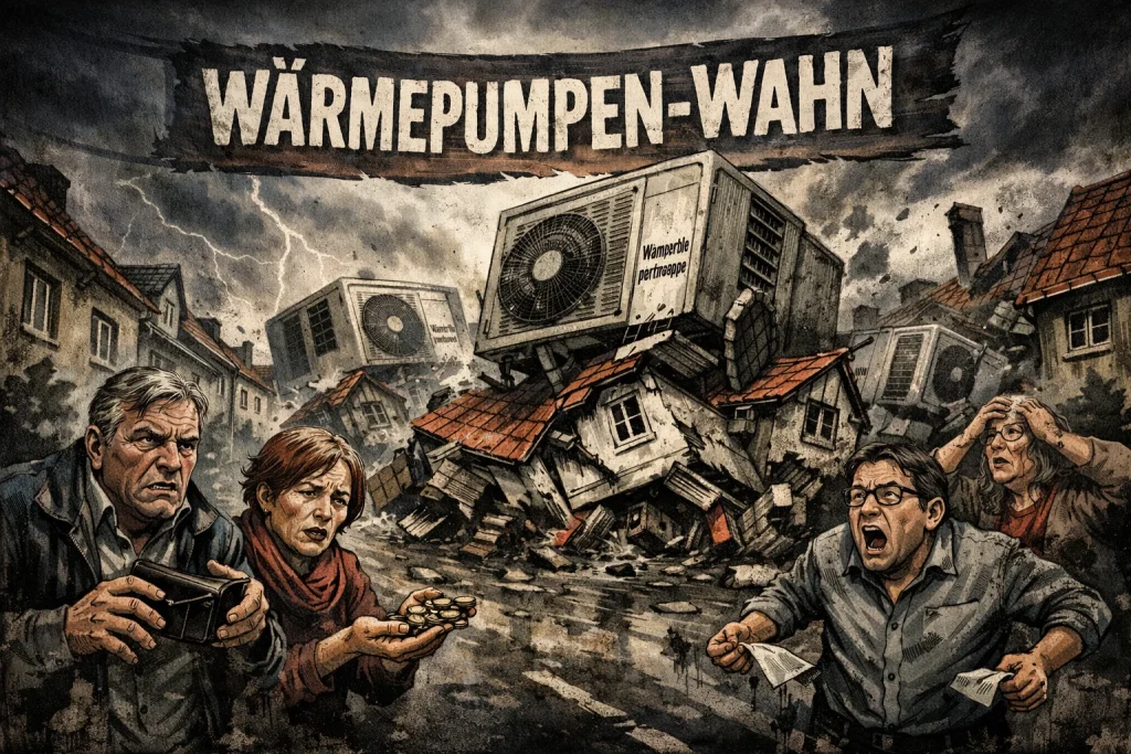 Wärmepumpen-Wahn Revival: Grüne treiben Bürger in die Zwangsumrüstung