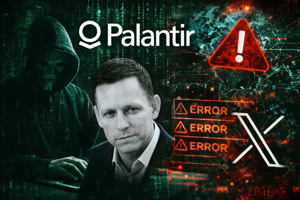 Palantir gehackt? Schwere Vorwürfe, Daten-Leak-Gerüchte – und X seit Nachmittag gestört