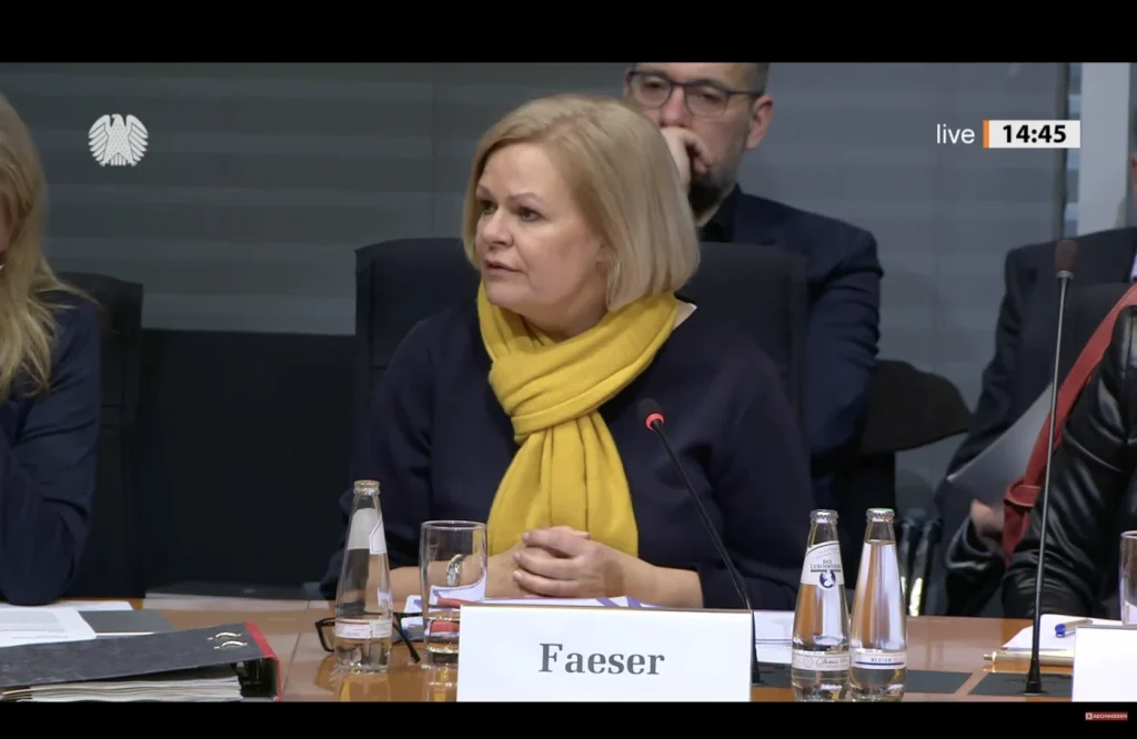 Corona-Aufklärung: Sitzungsleitung greift ein – Faeser verweigert Antworten im AfD-Kreuzverhör