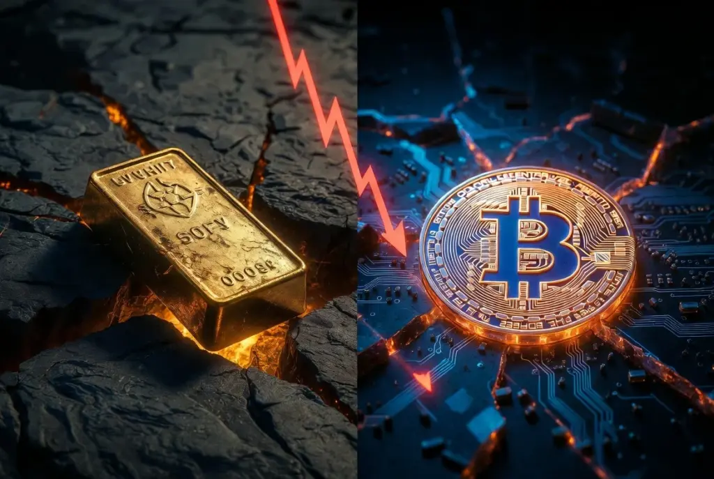 Horror-Woche: Gold bricht ein, Bitcoin schwitzt!