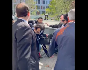 Tomatensauce statt Handschlag: Merz verweigert dem Schah-Sohn die Audienz – ein Aktivist trifft ihn trotzdem