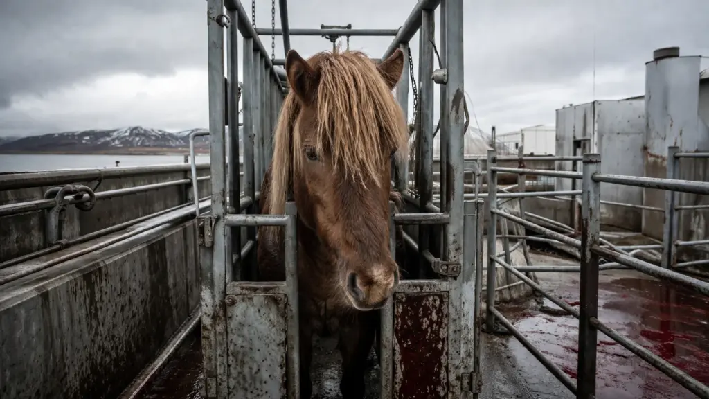 Blutfarmen auf Island: Wo schwangere Pferdestuten Hormone für Schweinefleisch produzieren müssen