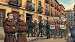 Proteste in Madrid: Franziskanerorden schmeisst Rentner aus Wohnung